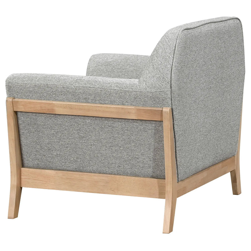 Vaughn Fabric Upholstered Flared Arm Accent Chair Grey by Unique Piece Furniture