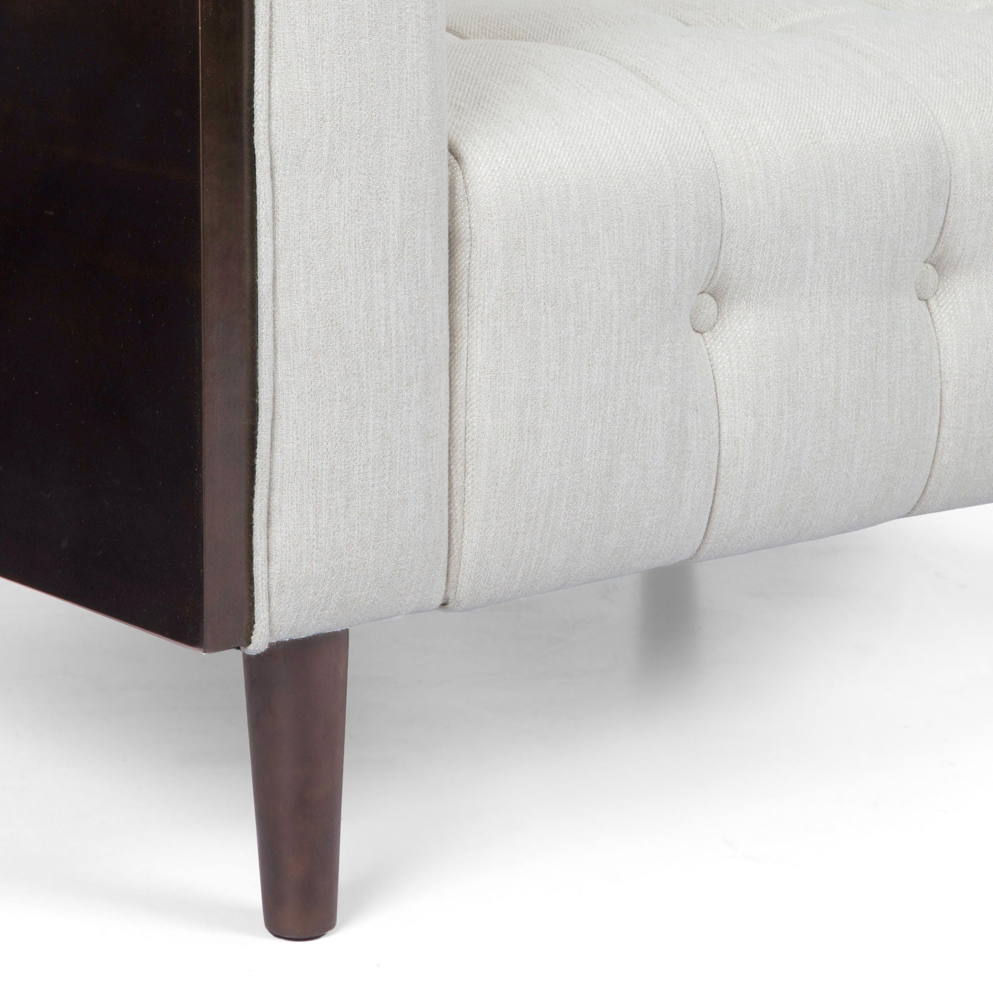 Contemporary Mid-Century Charm 3 Seater Sofa With Button Tufted Waffle Stitching by HouseOfZazla
