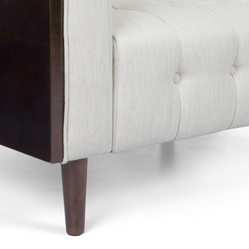 Contemporary Mid-Century Charm 3 Seater Sofa With Button Tufted Waffle Stitching by HouseOfZazla