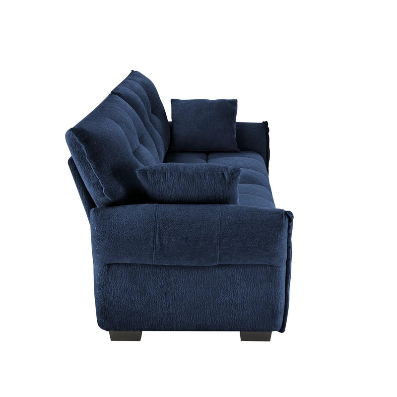 Modern Sofa & Pillows, Textured Cover, High Rebound Cushions by Unique Piece Furniture