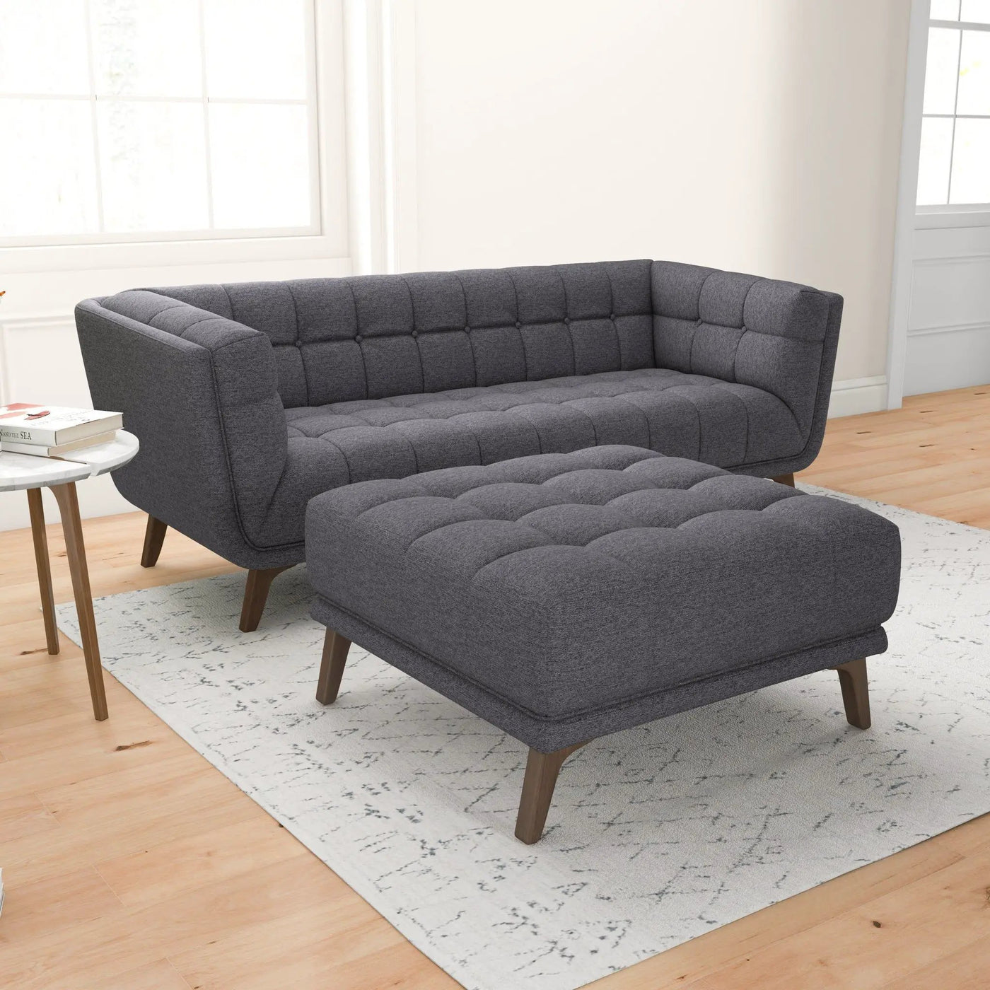 Addison - Square Upholstered Ottoman by HouseOfZazla