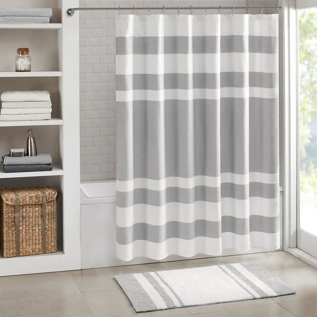 Shower Curtain with 3M Treatment Grey 72x72" by HouseOfZazla