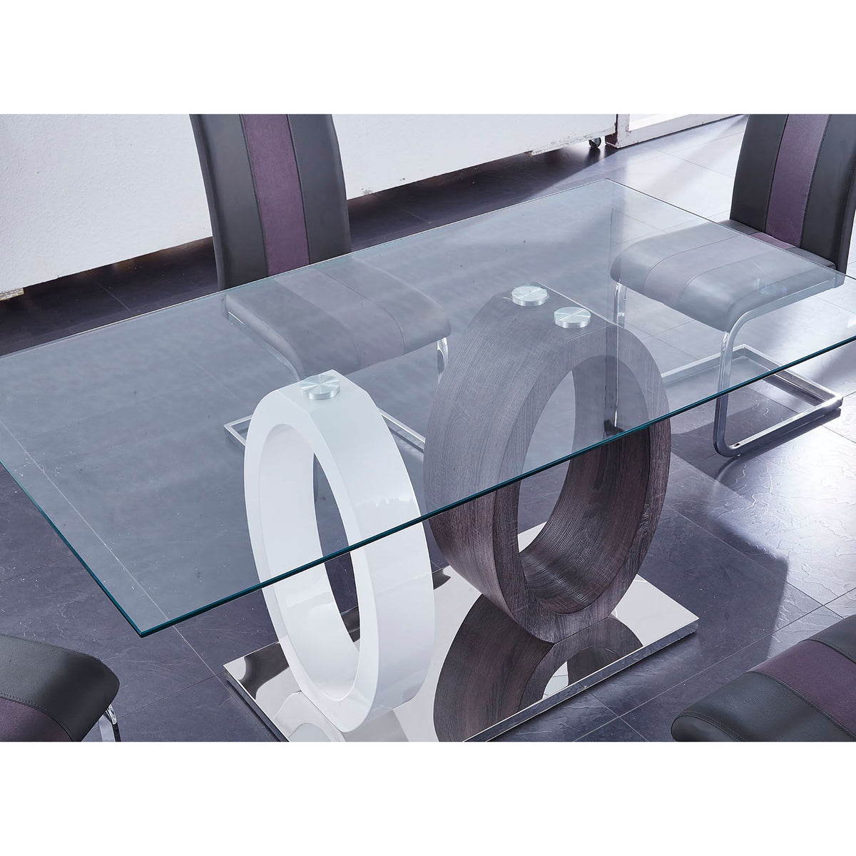 Royce Dining Table with Durable Metal Base - White, photo 4 of 7
