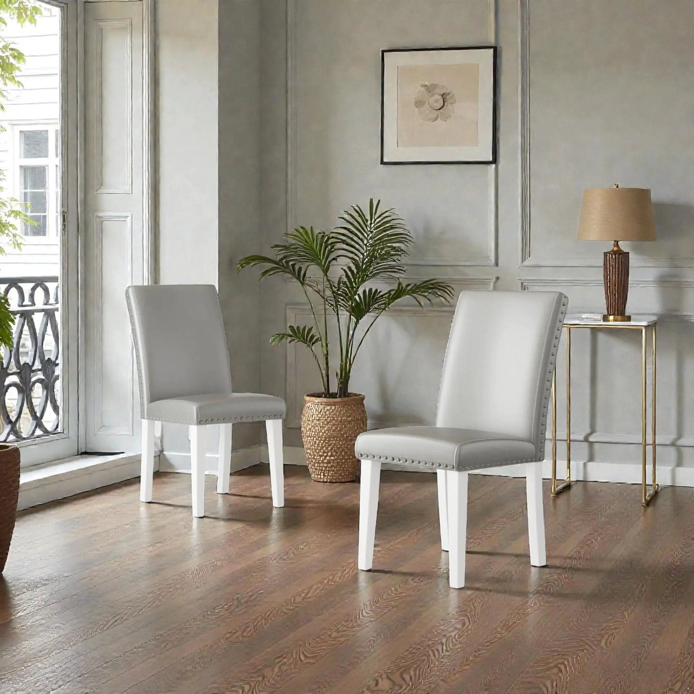 Upholstered Dining Chair With High Back Design (Set of 2) by HouseOfZazla