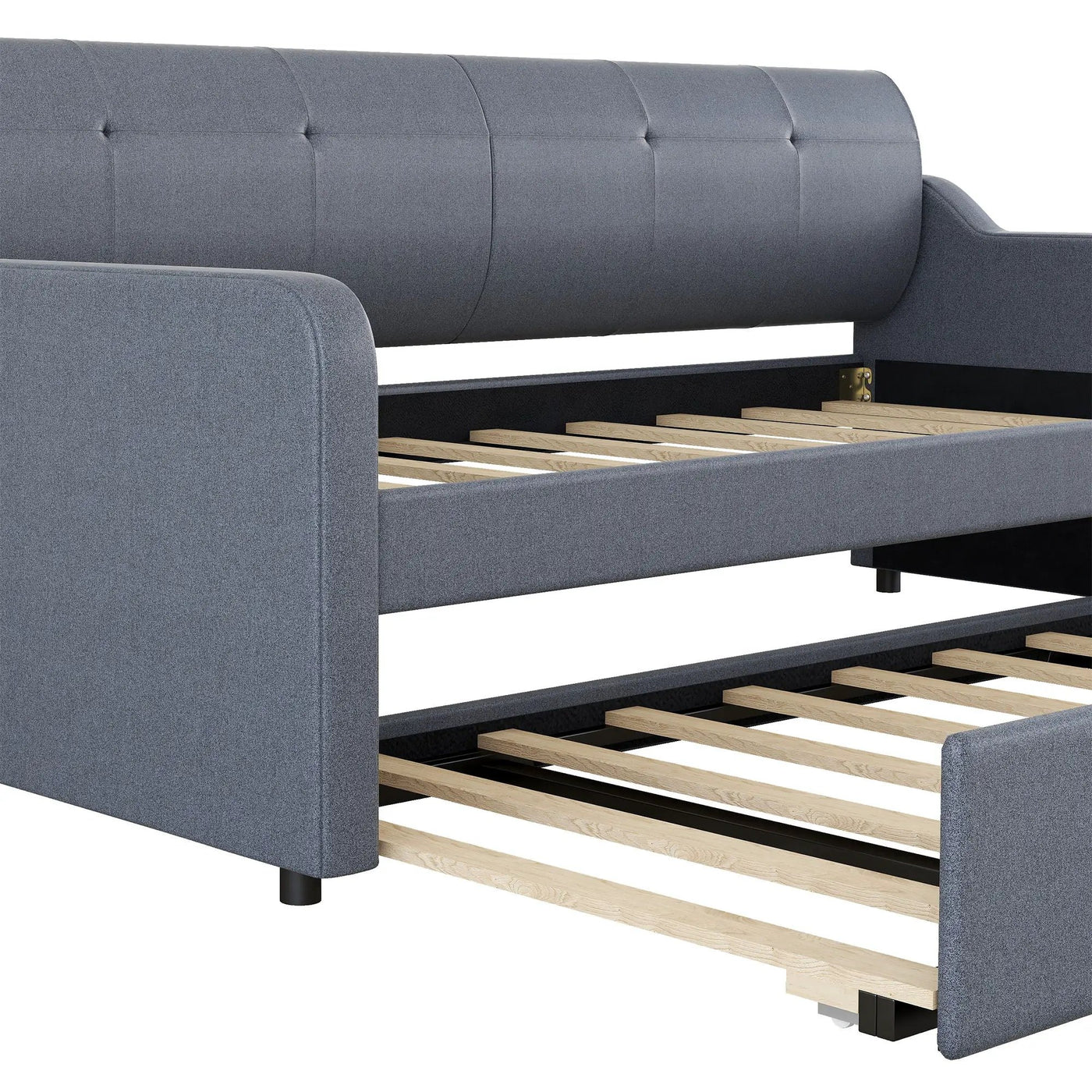 Upholstered Daybed With Trundle And USB Charging by HouseOfZazla