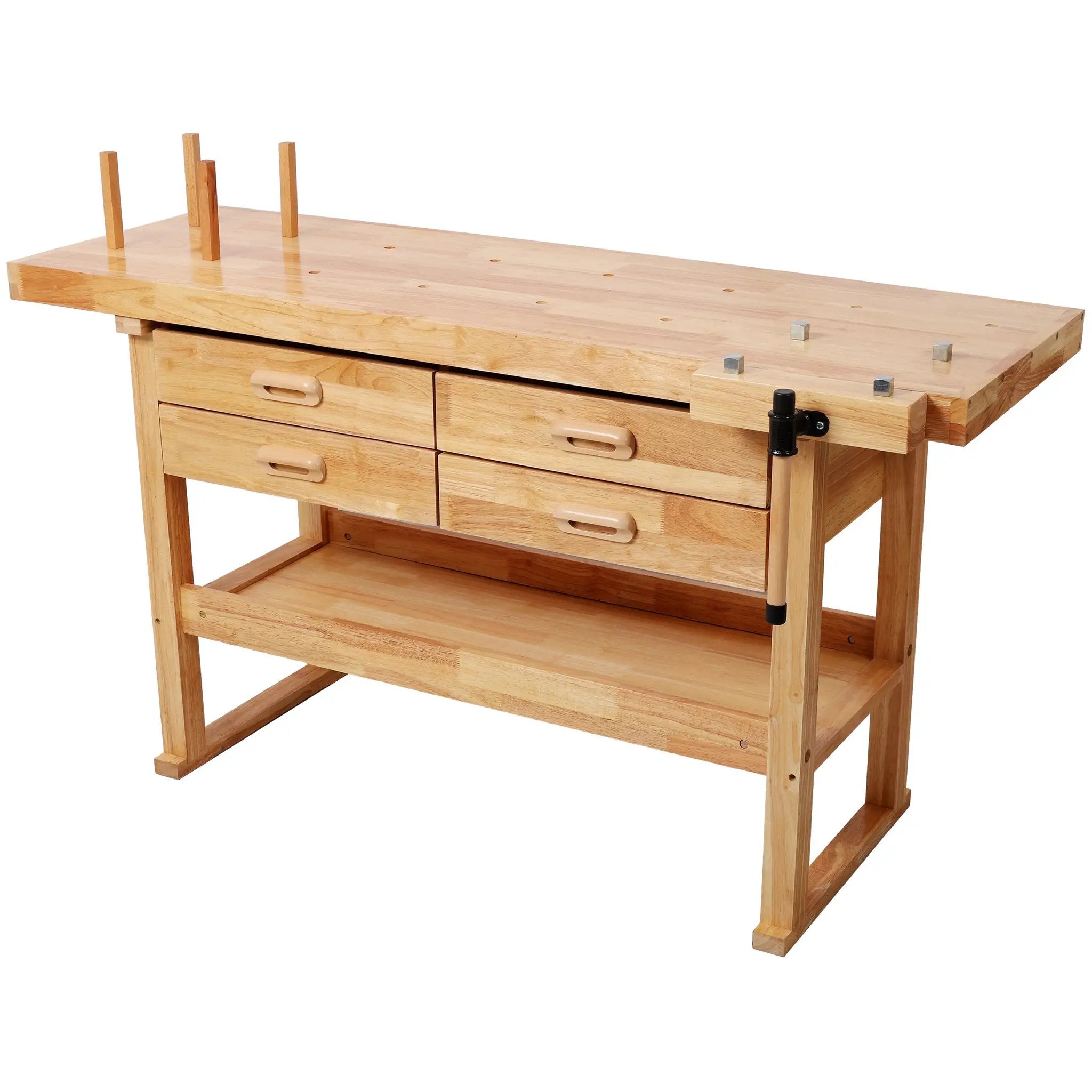 60-Inch Rubber Hardwood Workbench with 4 Drawers by HouseOfZazla