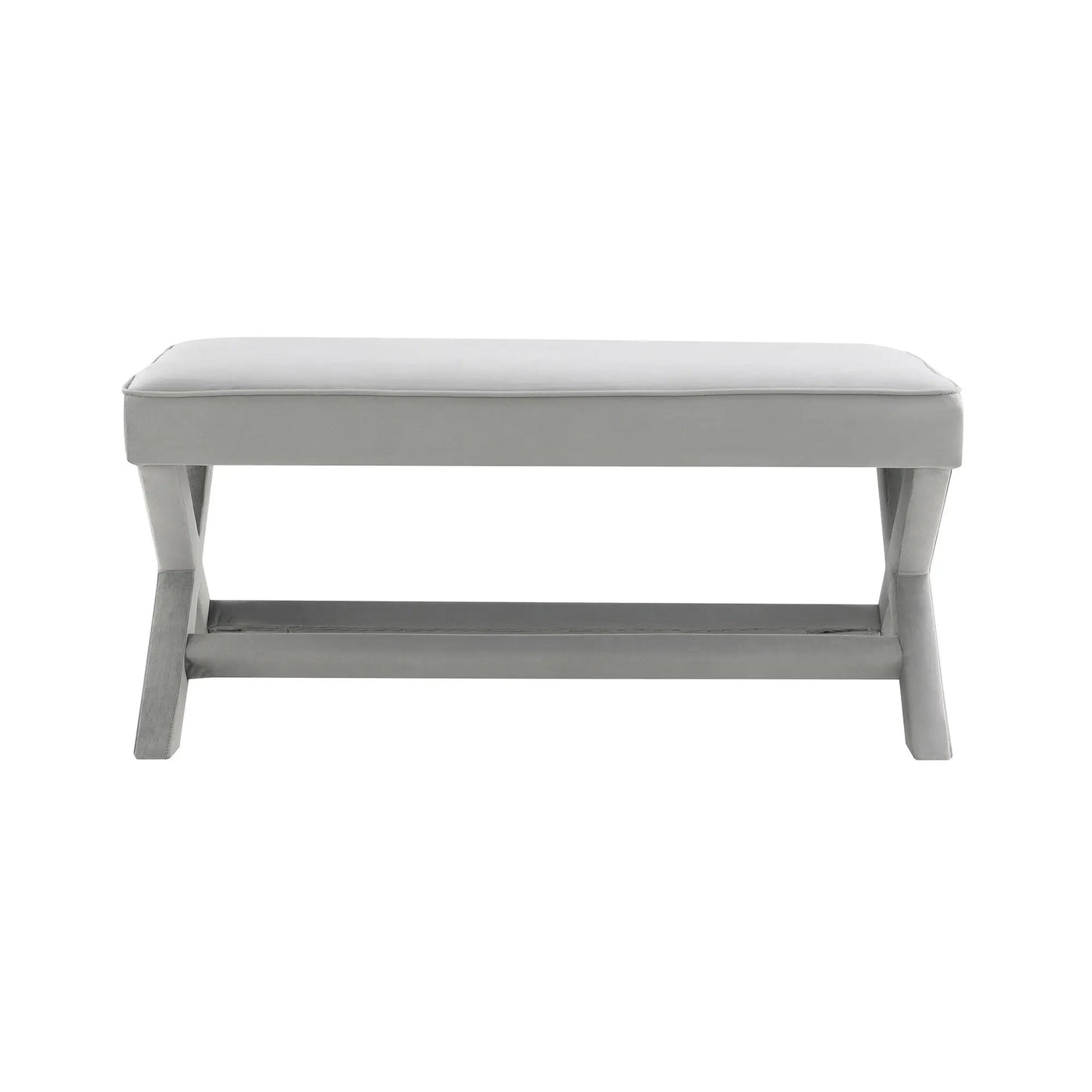 Comfort Double Bench Upholstered With X Crossed Legs by HouseOfZazla