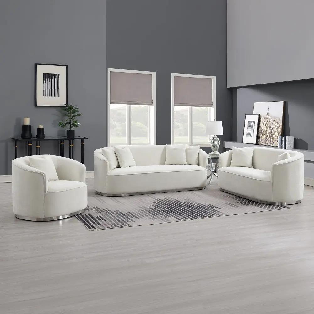 Odette - Chair With Pillow - Beige Chenille by Unique Piece Furniture