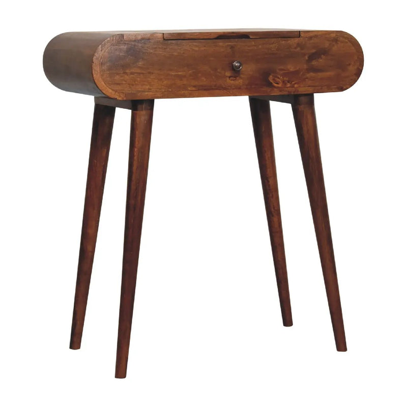Solid Wood Mini Round Chestnut Fold Vanity by HouseOfZazla