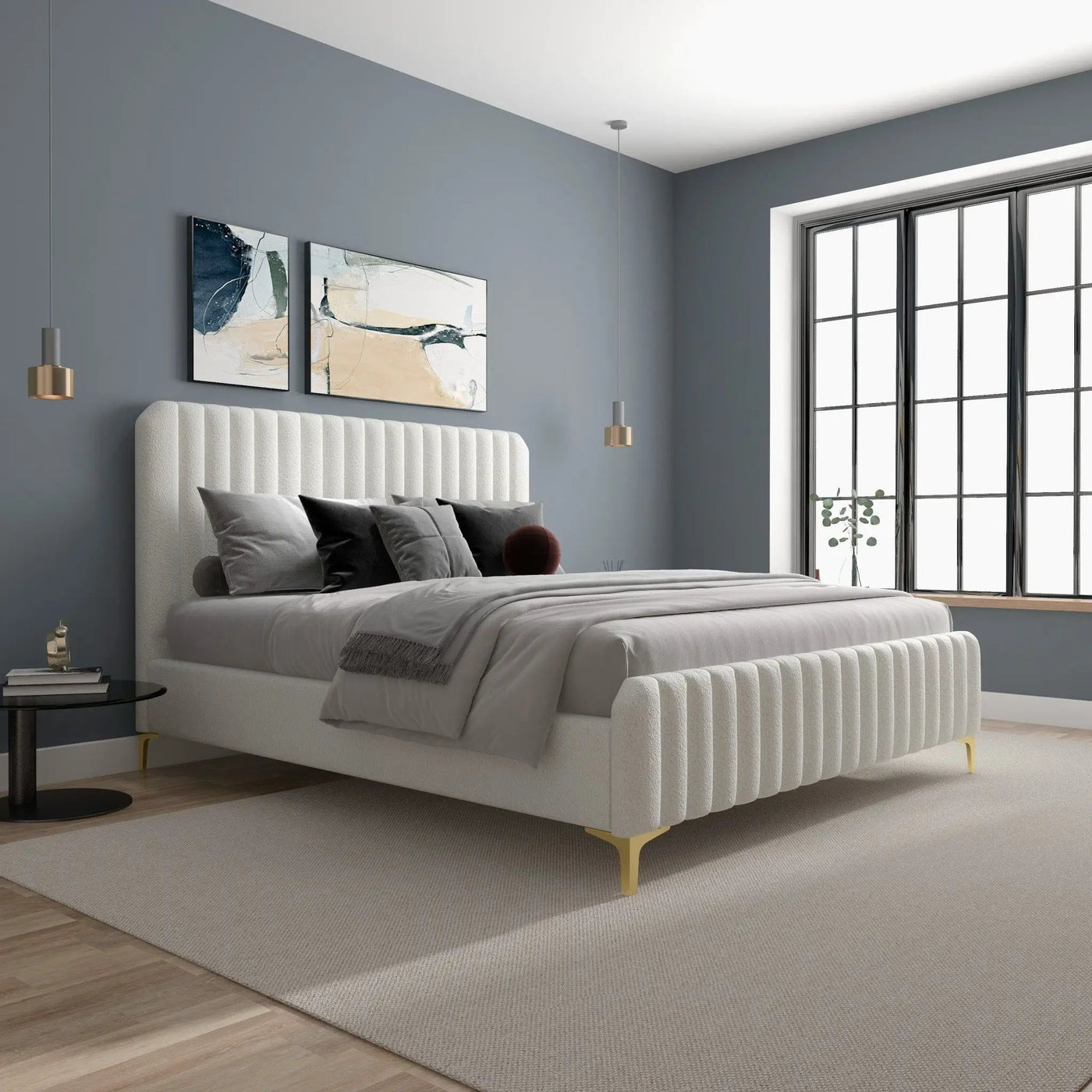 Valery - Upholstered Platform Bed by HouseOfZazla
