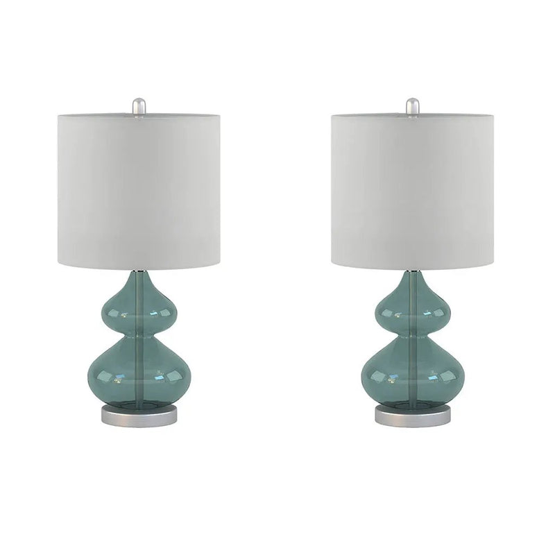 Ellipse Curved Glass Table Lamp, Set of 2 by HouseOfZazla