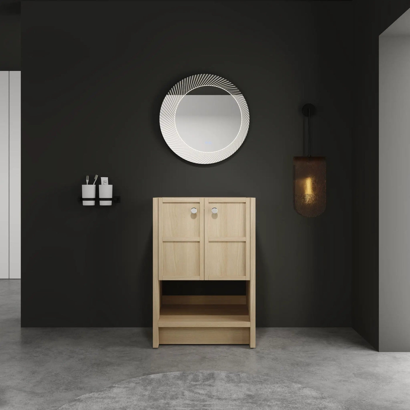 Modern Freestanding Bathroom Vanity With 2 Soft Closing Doors by HouseOfZazla