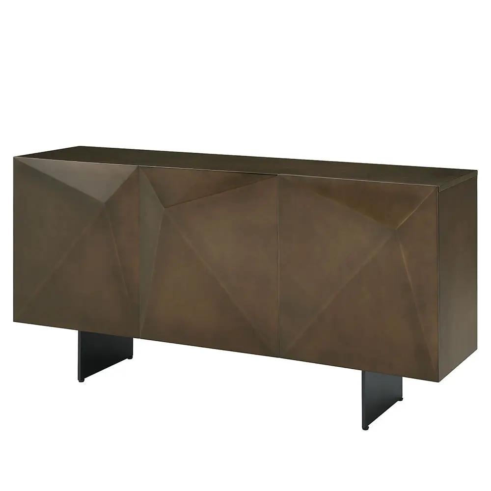 Malika - Ceramic Top Server - Copper Cross Brushed by Unique Piece Furniture