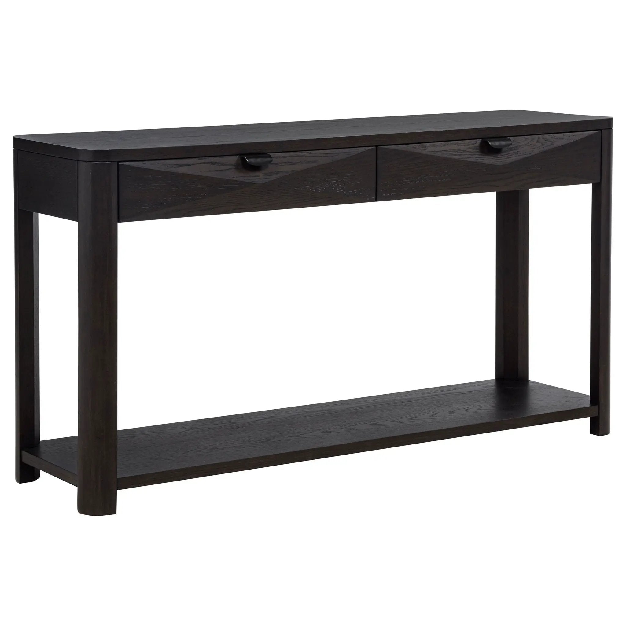 Marcelo Sofa Console Table with 2 Drawers and Shelf Coffee by Unique Piece Furniture