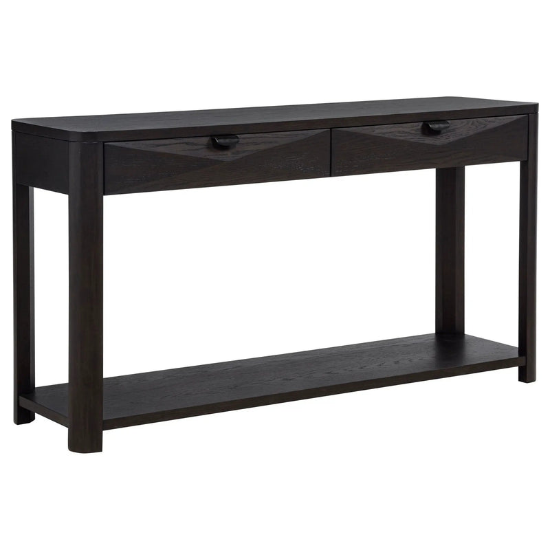 Marcelo Sofa Console Table with 2 Drawers and Shelf Coffee by Unique Piece Furniture