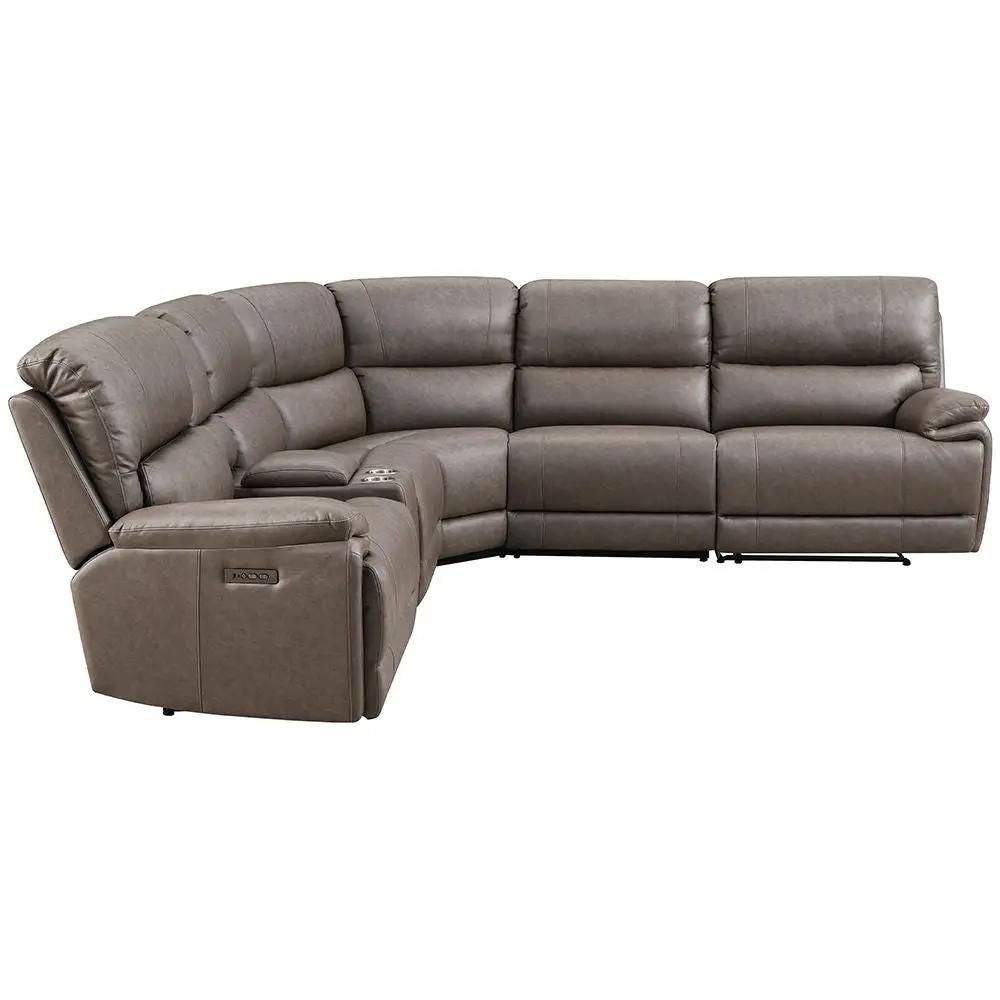 Kantu - Motion Sectional Sofa - Brown Synthetic Leather by Unique Piece Furniture