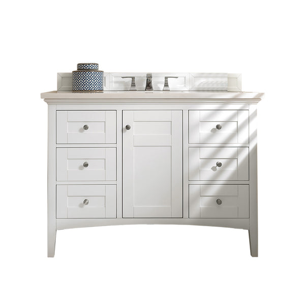 James Martin Palisades 48" Single Bathroom Vanity, Bright White