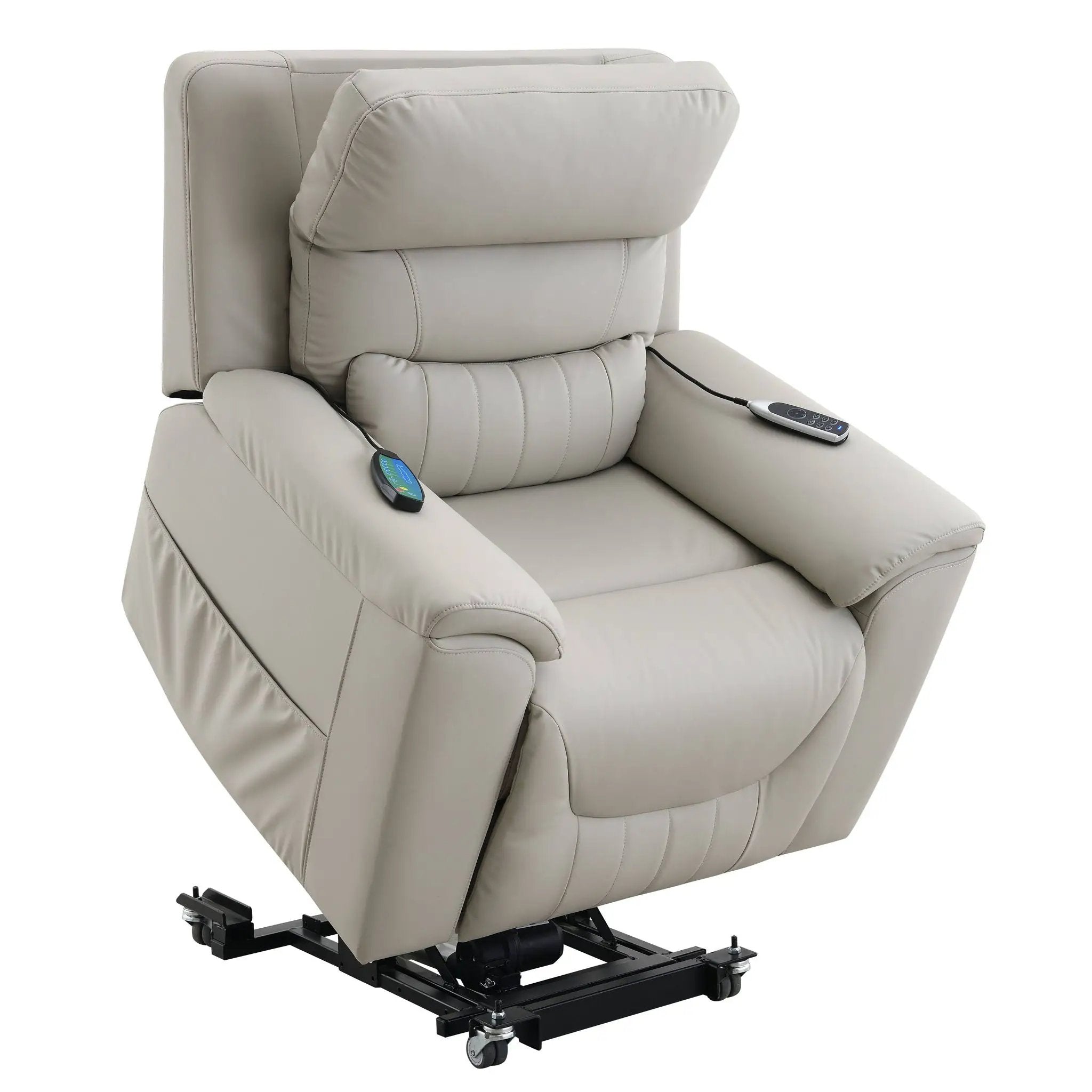 Marsha - Power Recliner With Lift & Massage - Light Gray by HouseOfZazla