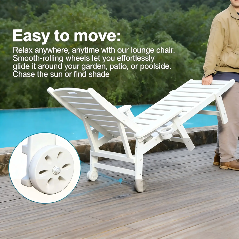 HDPE Chaise Lounge Chair Outdoor by HouseOfZazla