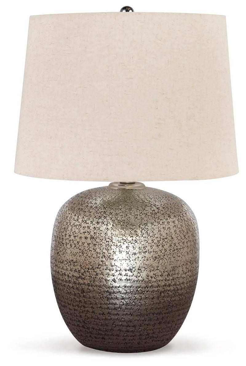 Magalie - Metal Table Lamp - Antique Silver Finish by Unique Piece Furniture