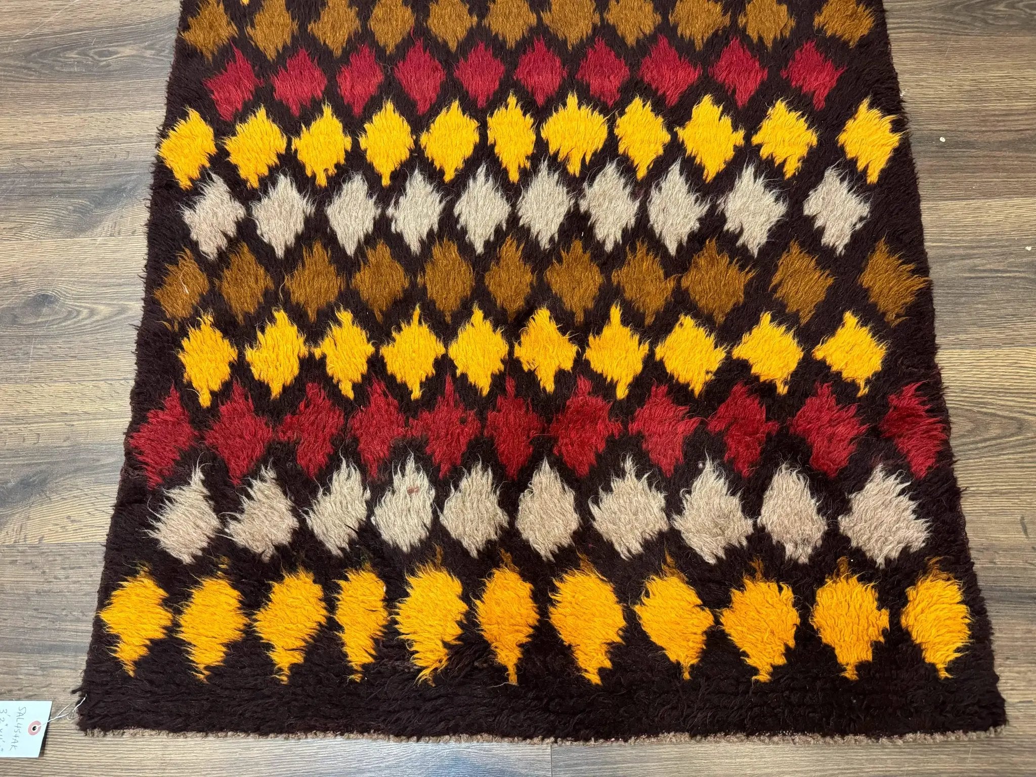 Shaggy Balouch Rug 3x4, Tribal Rug, Afghan Rug, Brown, Multicolor by Jewel Rugs
