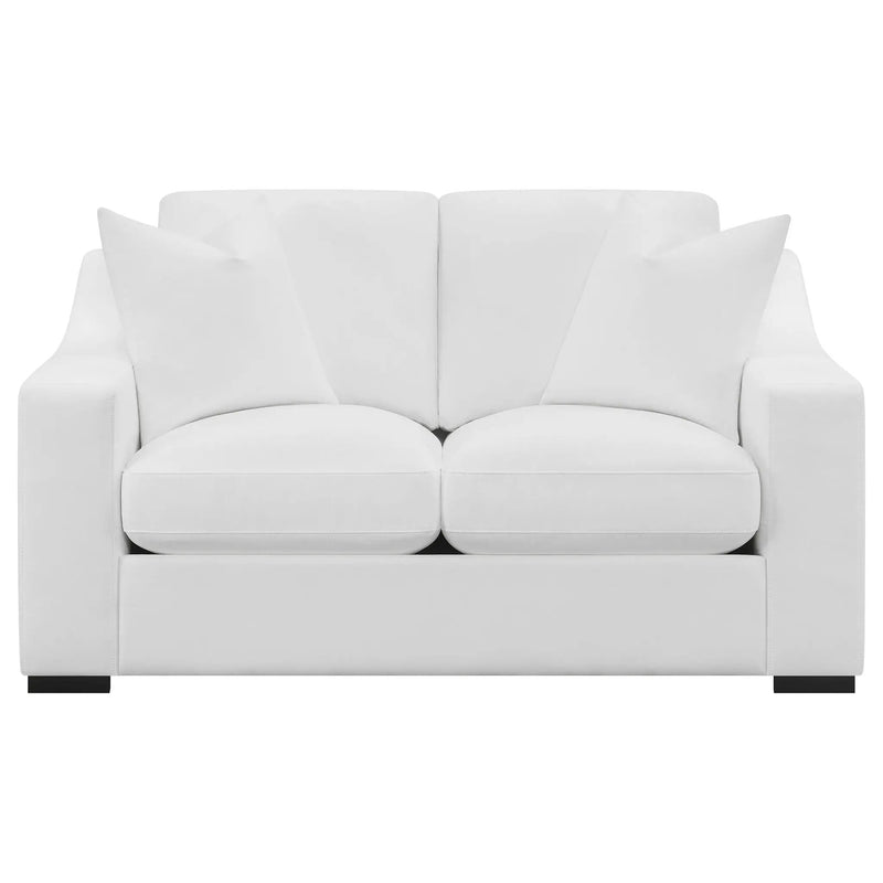 Ashlyn 3-piece Upholstered Sloped Arm Sofa Set White by Unique Piece Furniture