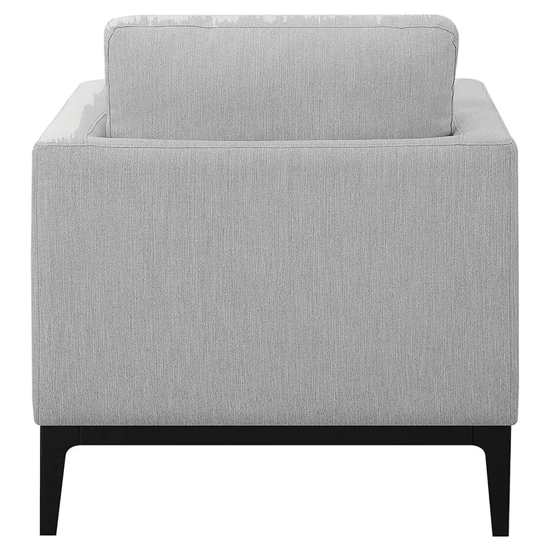 Apperson Upholstered Track Arm Accent Chair Light Grey by Unique Piece Furniture