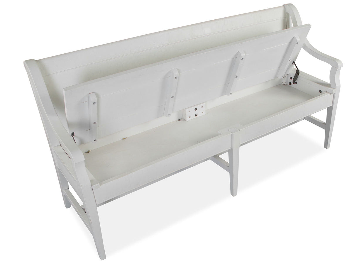 Heron Cove - Bench With Back - Chalk White, photo 4 of 7