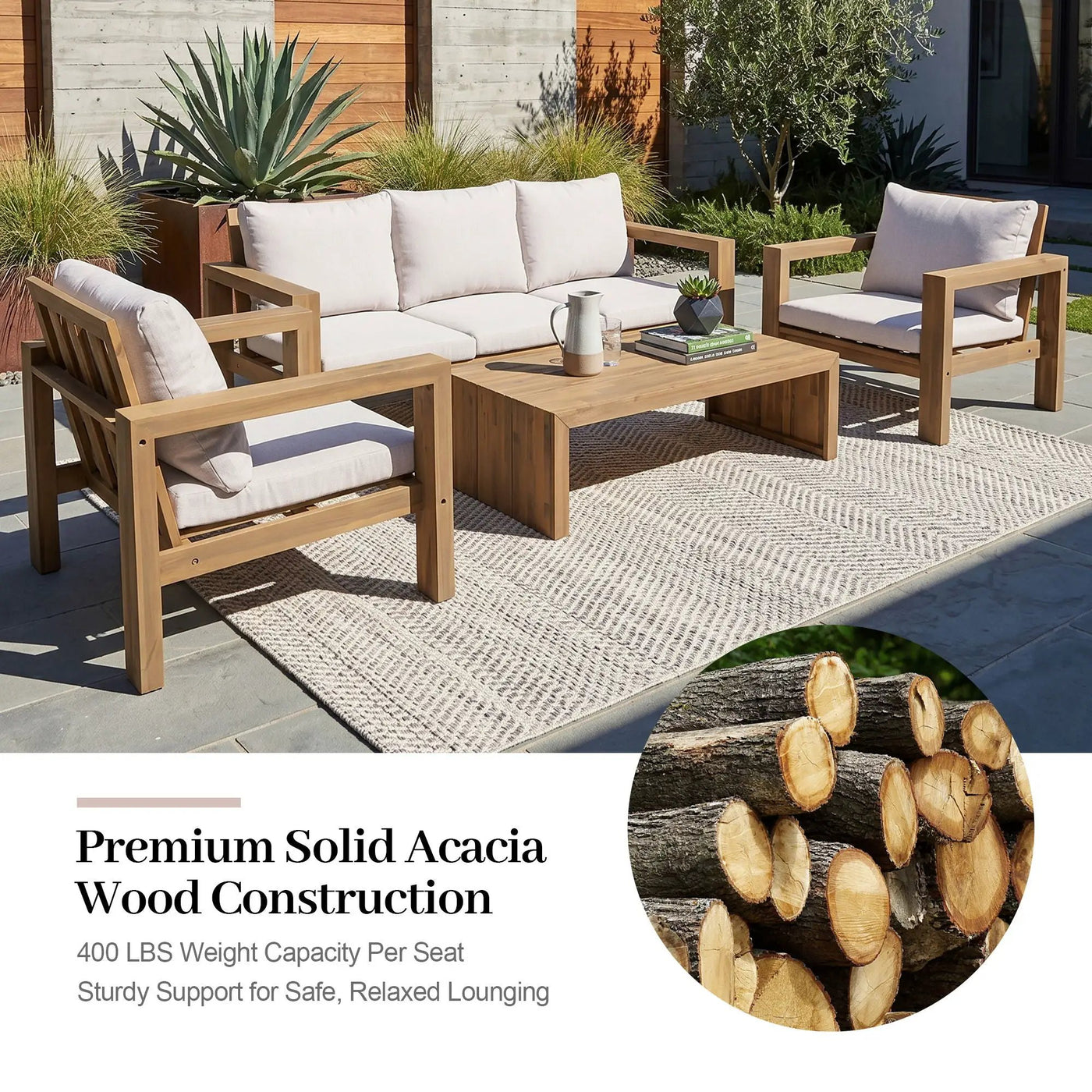 4 Piece Patio Sofa Set by HouseOfZazla