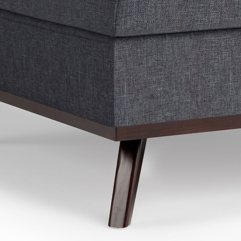 Owen - Square Coffee Table Storage Ottoman - Slate Gray by HouseOfZazla