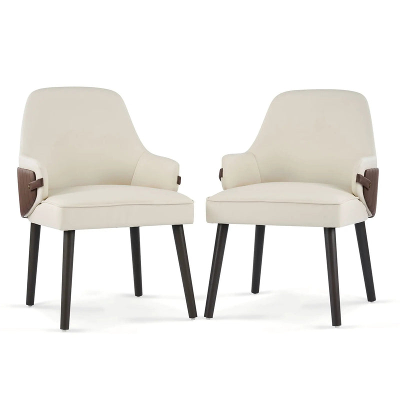 Indoor Dining Chair (Set of 2) - Beige / Brown by HouseOfZazla