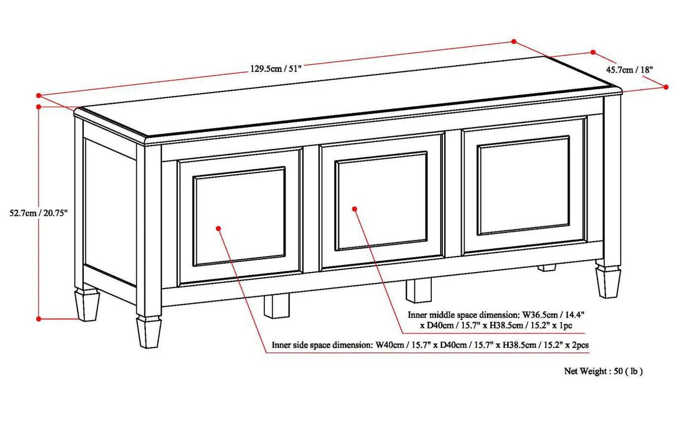 Connaught - Handcrafted Storage Bench Trunk by HouseOfZazla