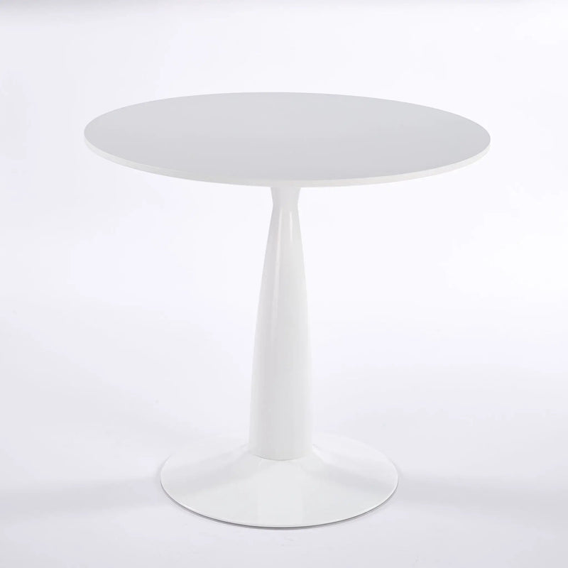 Pedestal Table, Round For Kitchen - White by Unique Piece Furniture