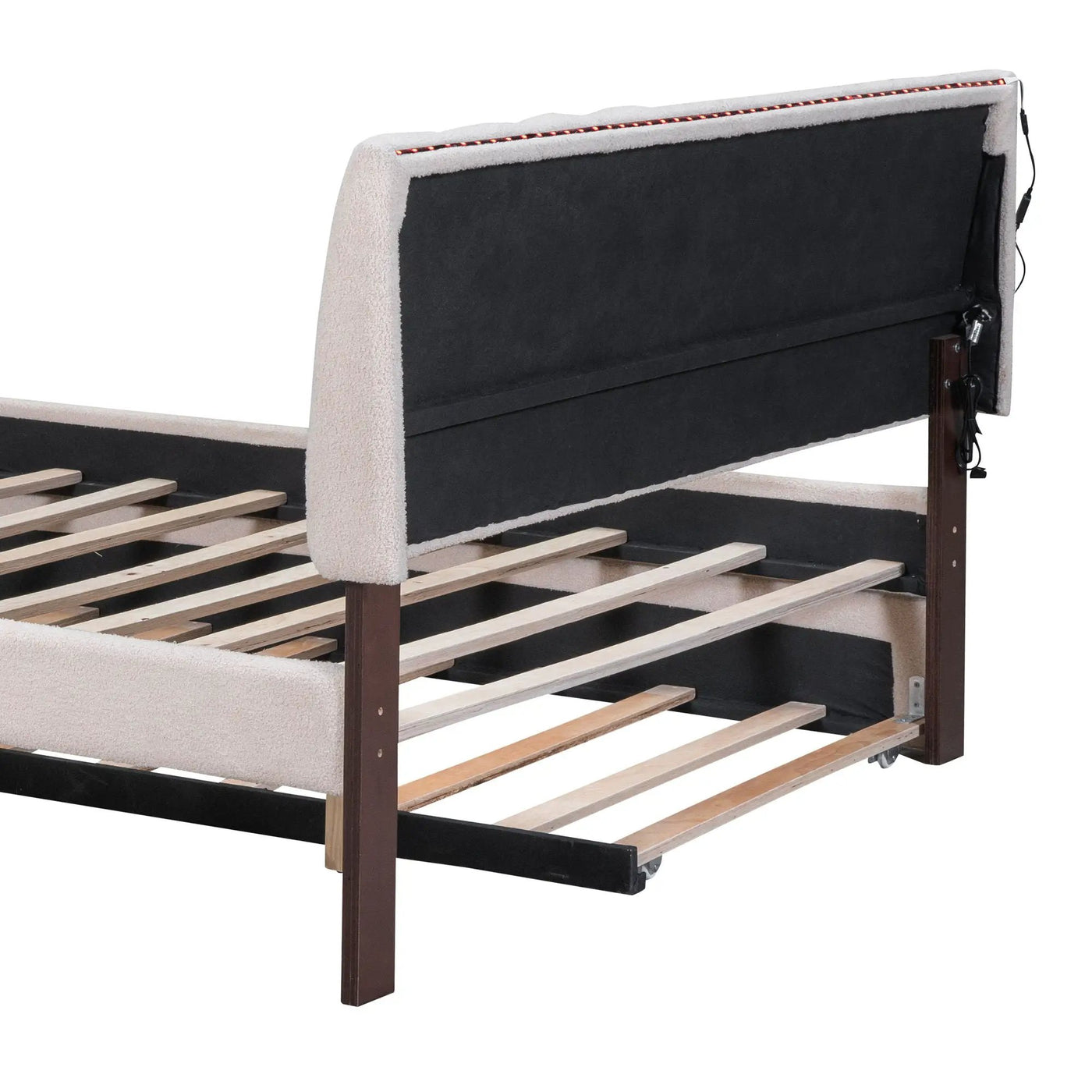 Upholstered Platform Bed With Trundle by HouseOfZazla