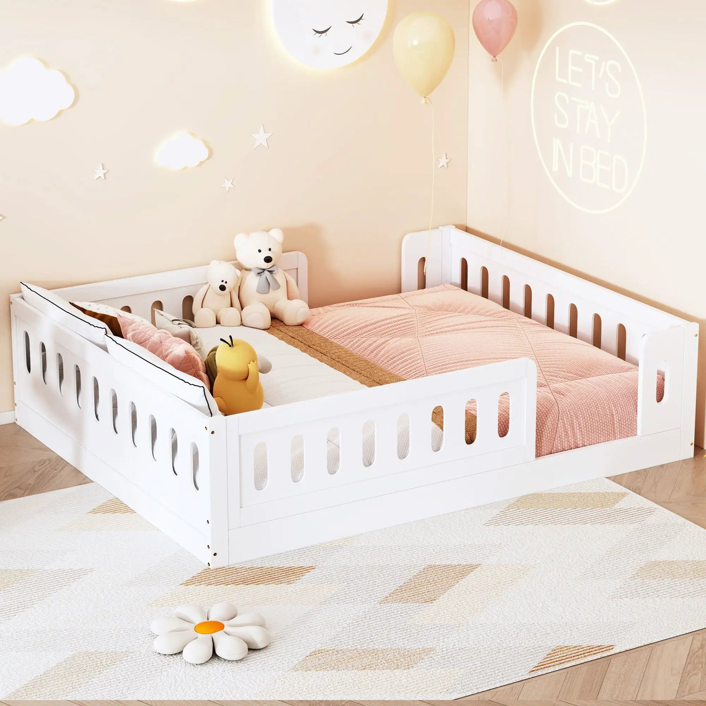 Platform Bed With Guardrail by HouseOfZazla