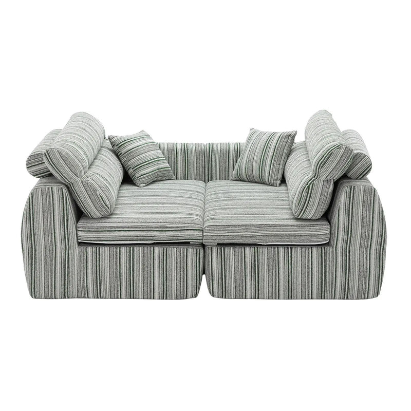 3 Seater, Couch With Throw Pillows For Living Room by Unique Piece Furniture