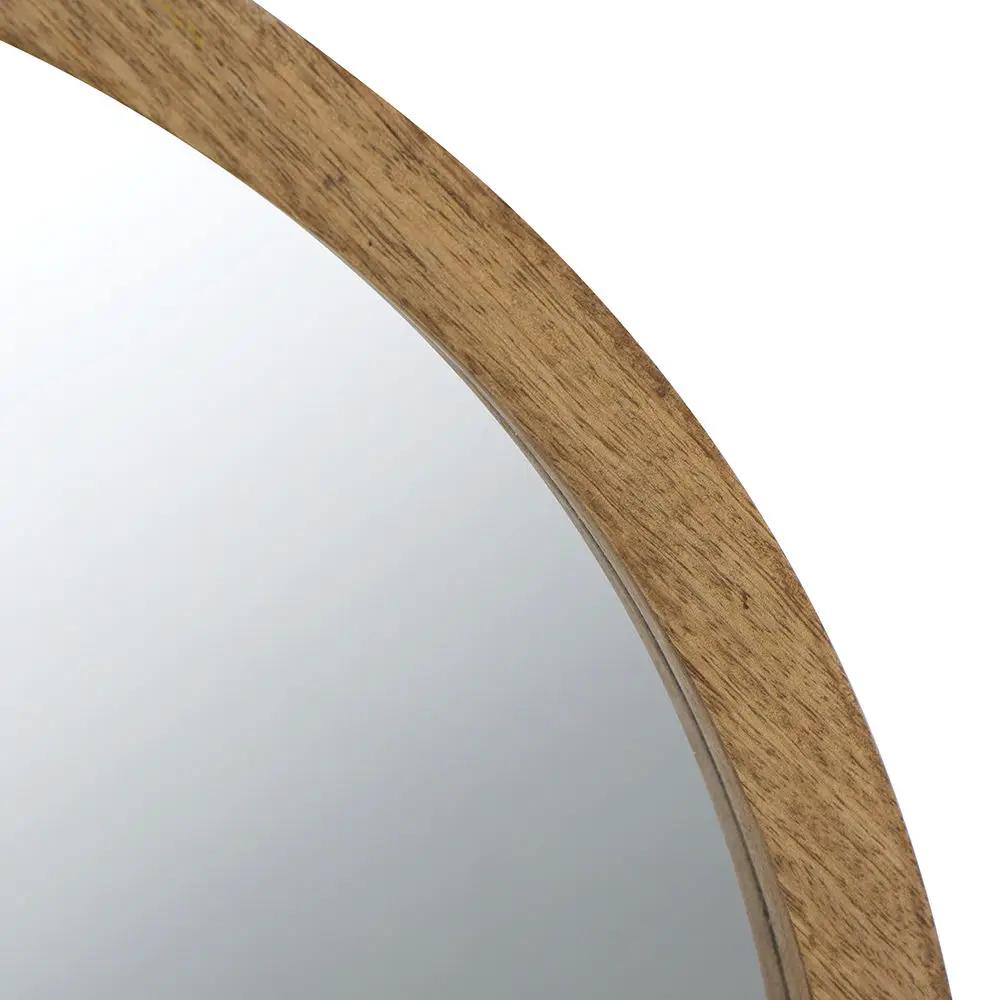 Circle Wall Mirror With Wooden Frame for Living Room by HouseOfZazla