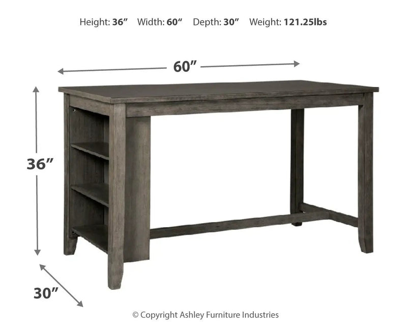 Caitbrook - Rectangular Dining Room Counter Table - Gray by Unique Piece Furniture