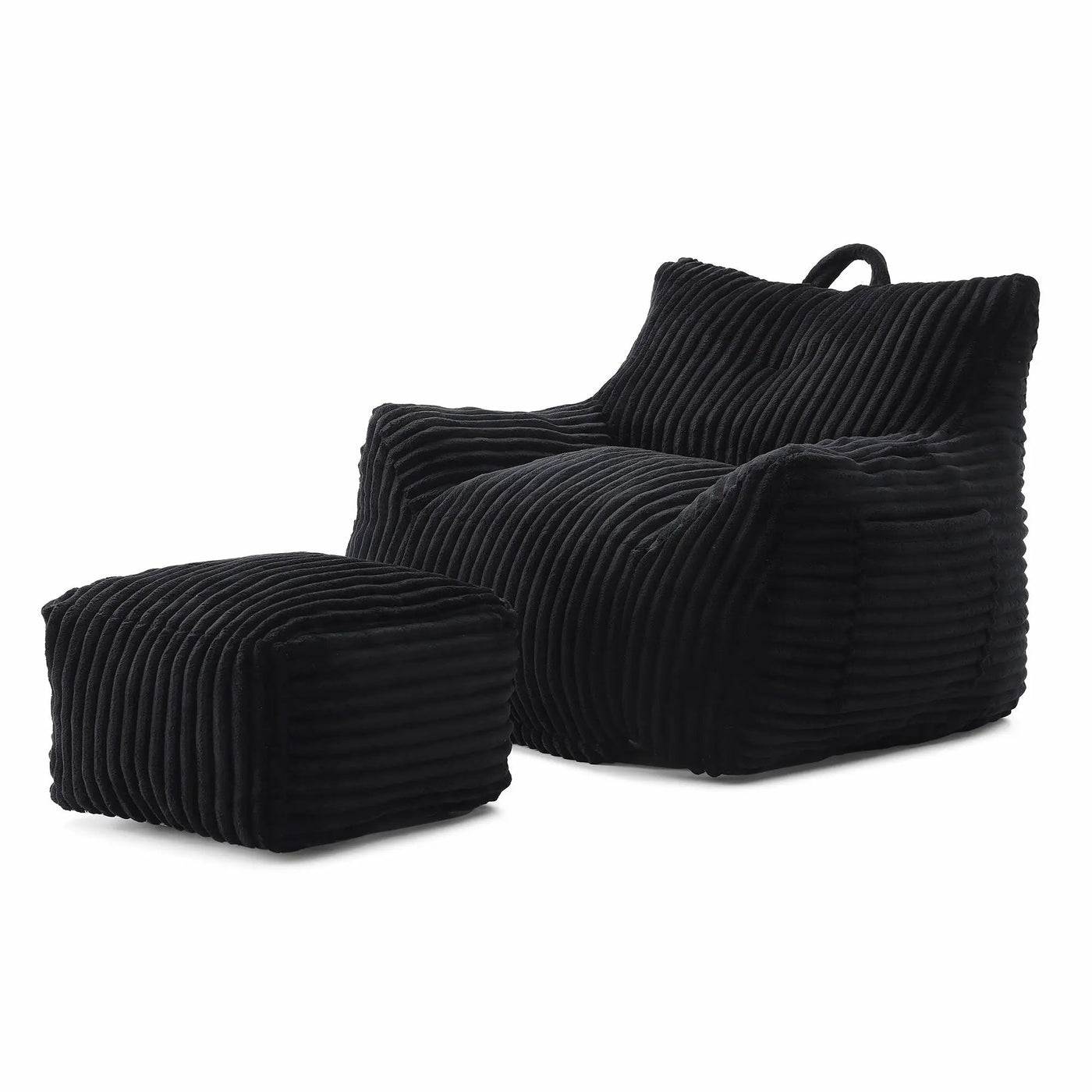 Giant Bean Bag Chair With Armrests And Footstool by HouseOfZazla