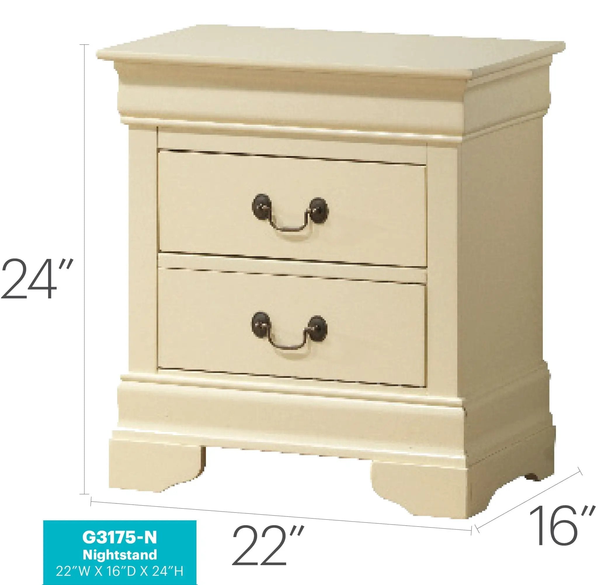 Louis Phillipe - Nightstand - Wood by Unique Piece Furniture
