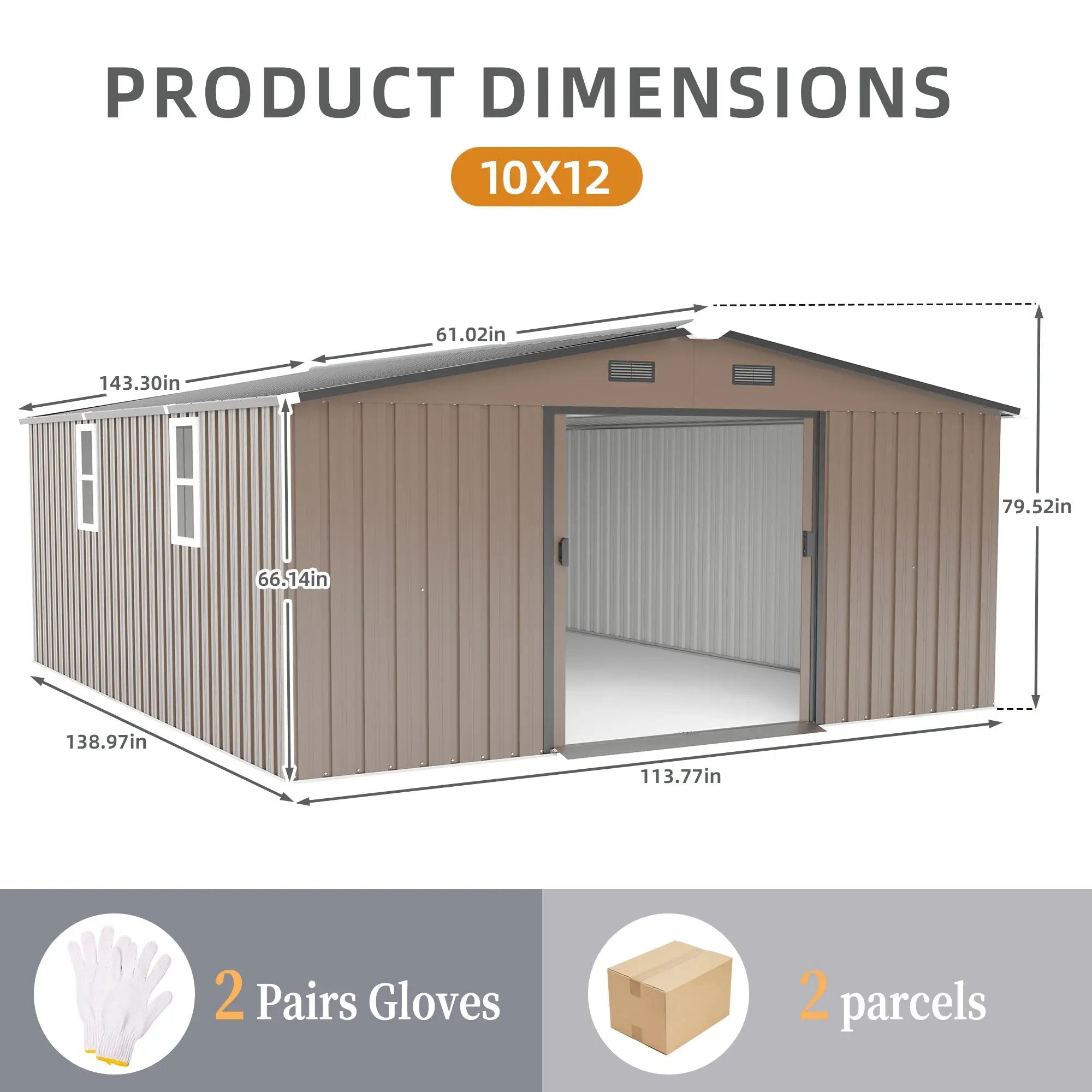 Campcraft 10x12ft Color Steel Plate Storage Shed by HouseOfZazla
