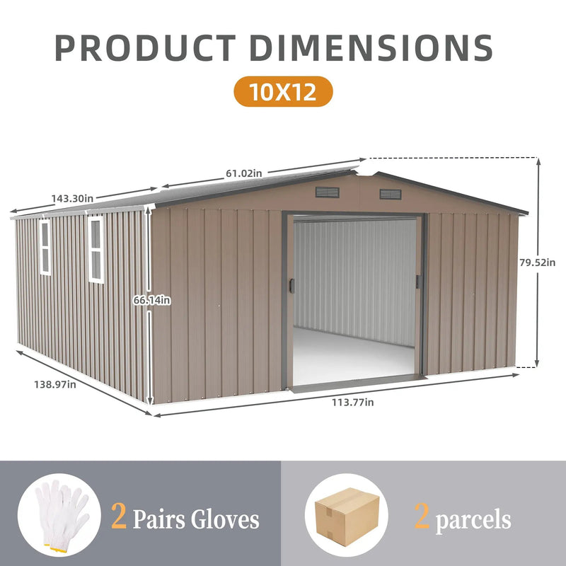 Campcraft 10x12ft Color Steel Plate Storage Shed by HouseOfZazla