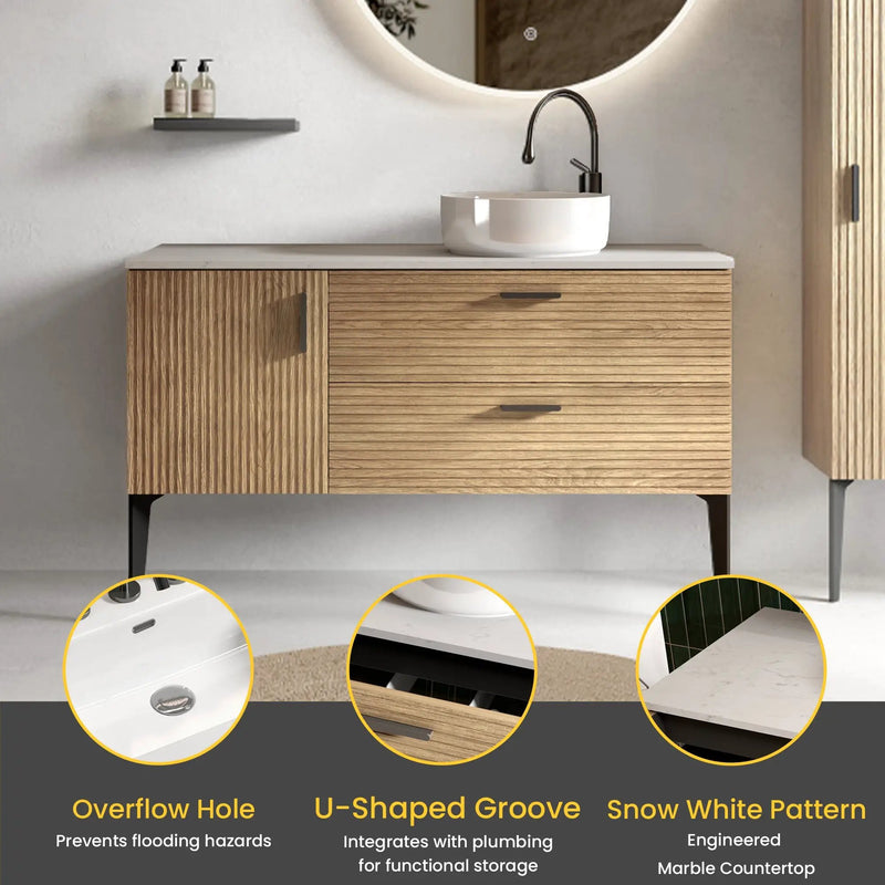 Emilia 48" Striped Bathroom Vanity by HouseOfZazla
