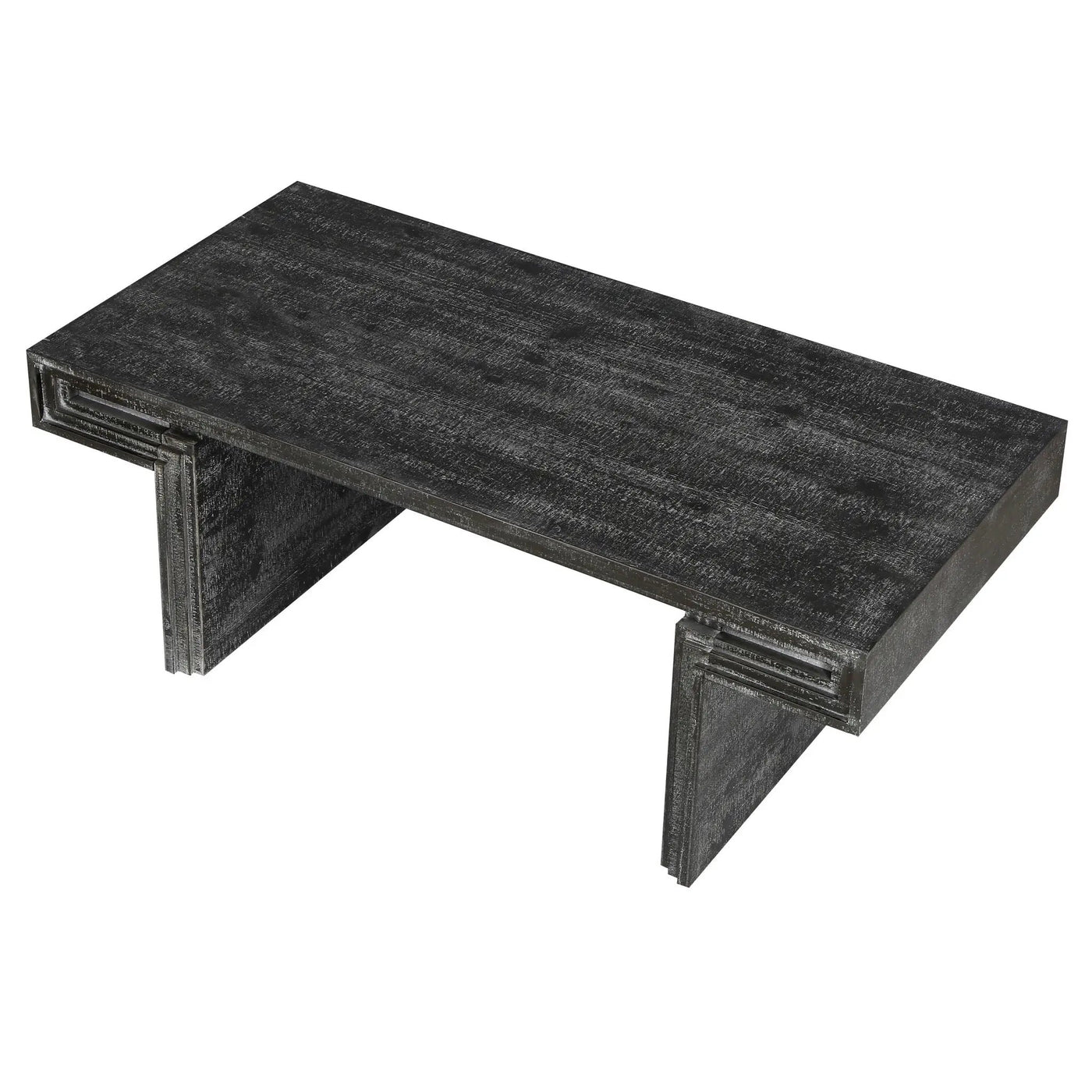 American Vintage Industrial Coffee Table, Double Tier Design by HouseOfZazla