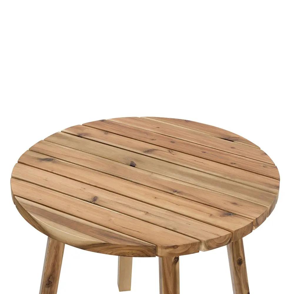 Round Dining Table, Solid Wood - Natural Wood / Brown by Unique Piece Furniture