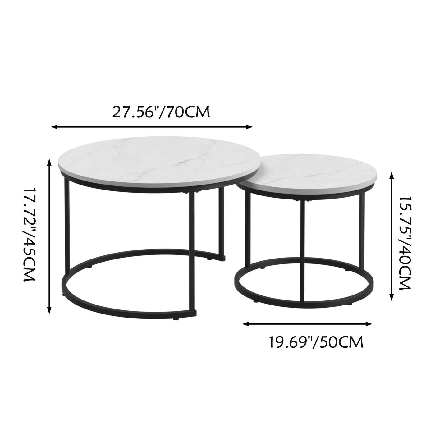 Round Nesting Coffee Table (Set of 2) by HouseOfZazla