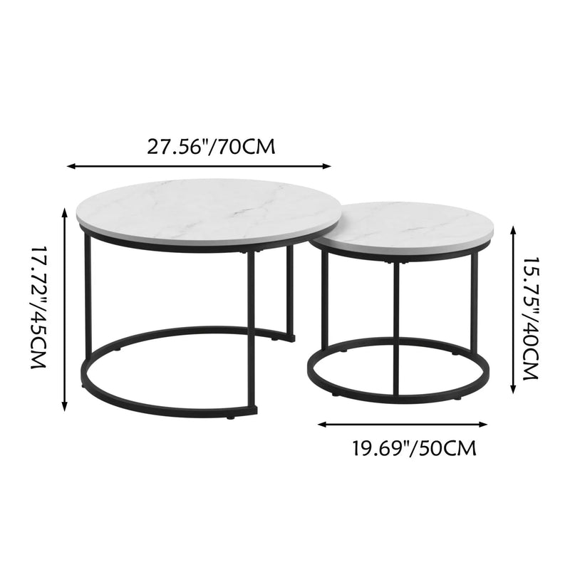 Round Nesting Coffee Table (Set of 2) by HouseOfZazla