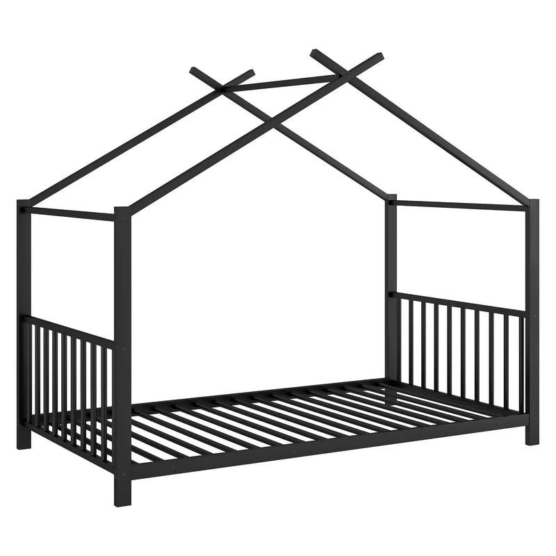 Metal House Platform Bed With Modern Design And Durable Frame by HouseOfZazla
