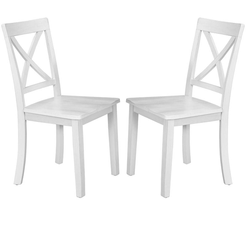 5 Pieces Dining Table And Chairs Set For 4 Persons, Kitchen Room Solid Wood Table With 4 Chairs by HouseOfZazla