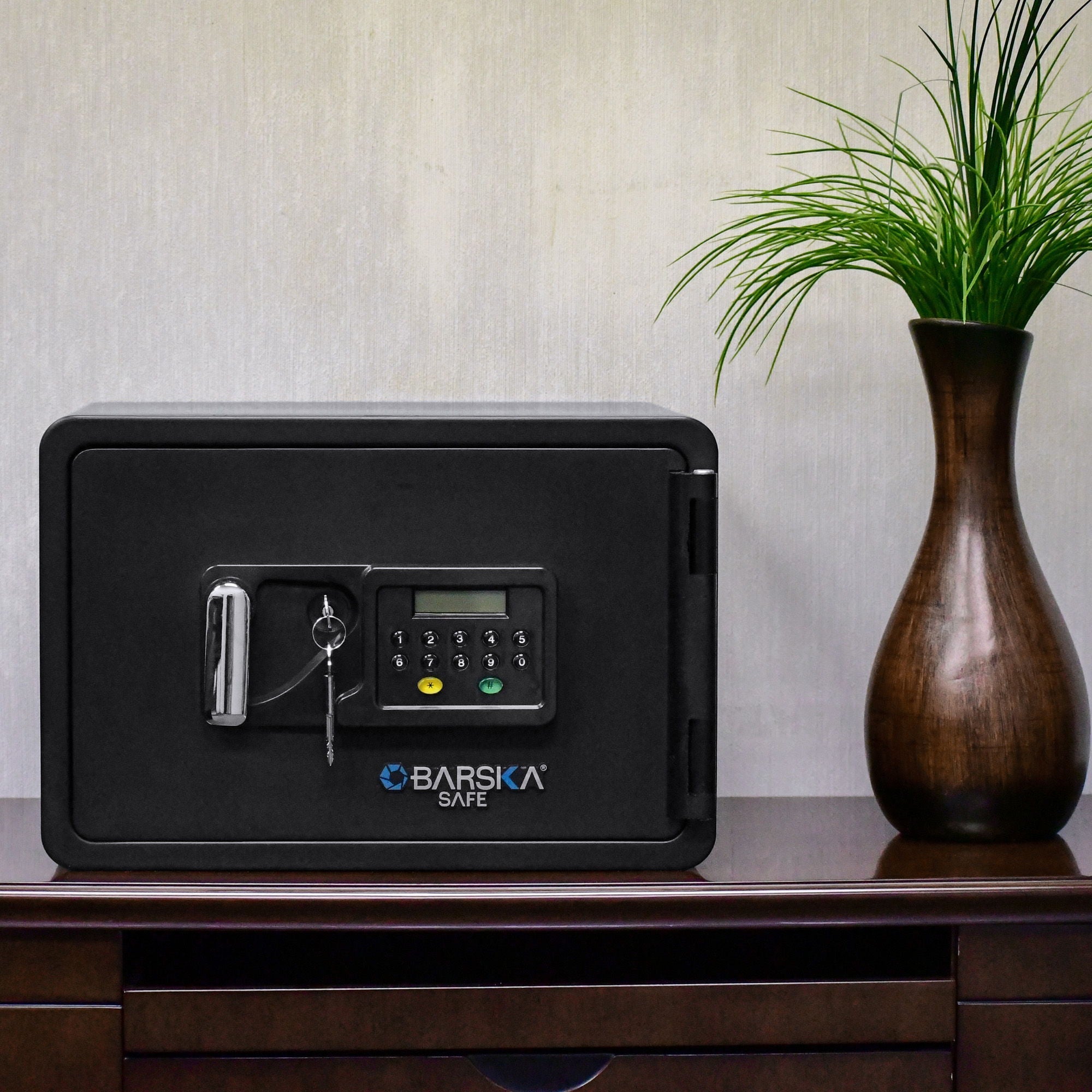 0.54 Cubic Ft Keypad Fireproof Security Safe - Black by HouseOfZazla